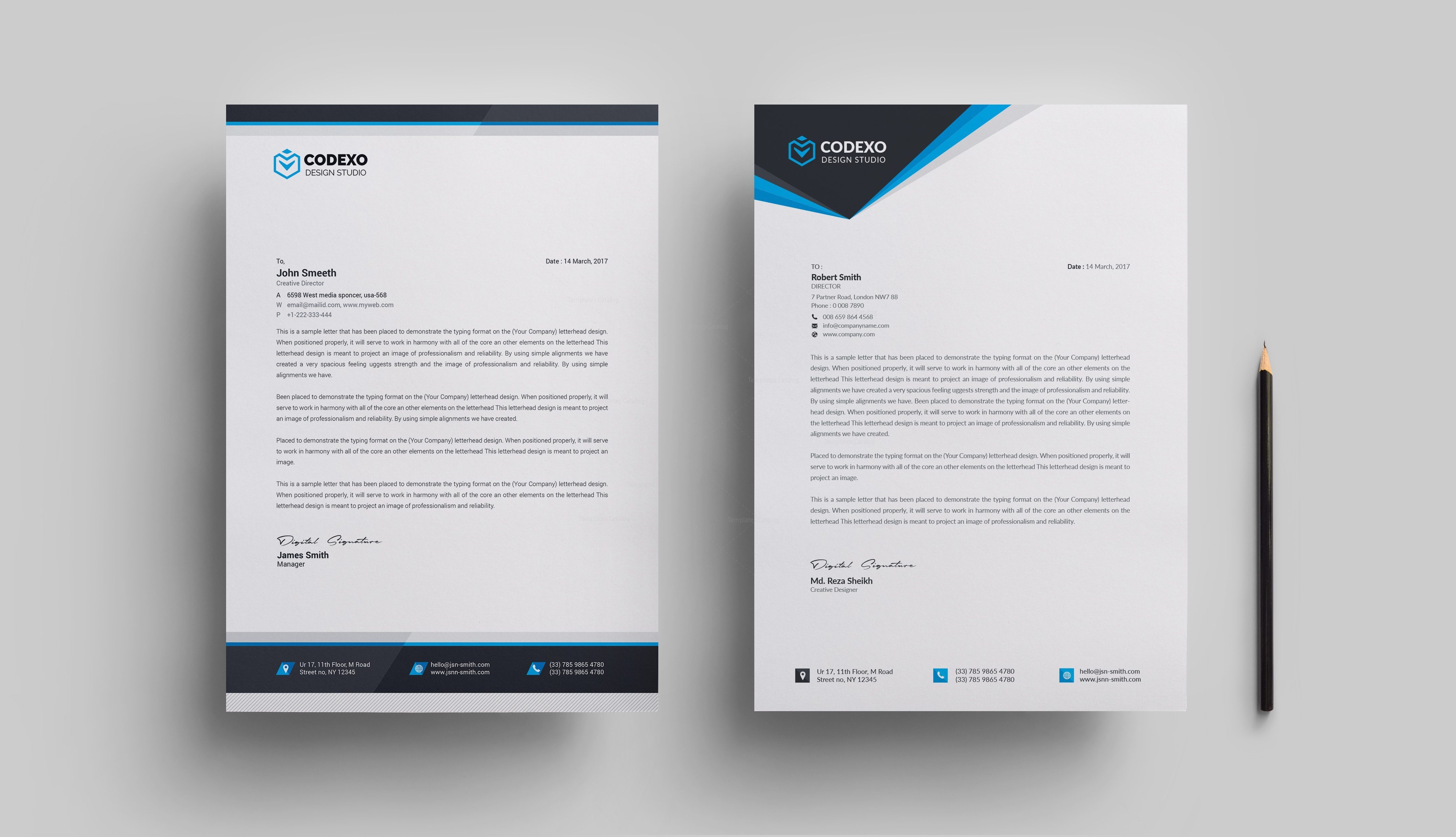 Letterhead Design Templates – Graphic Mega | Graphic Templates Store