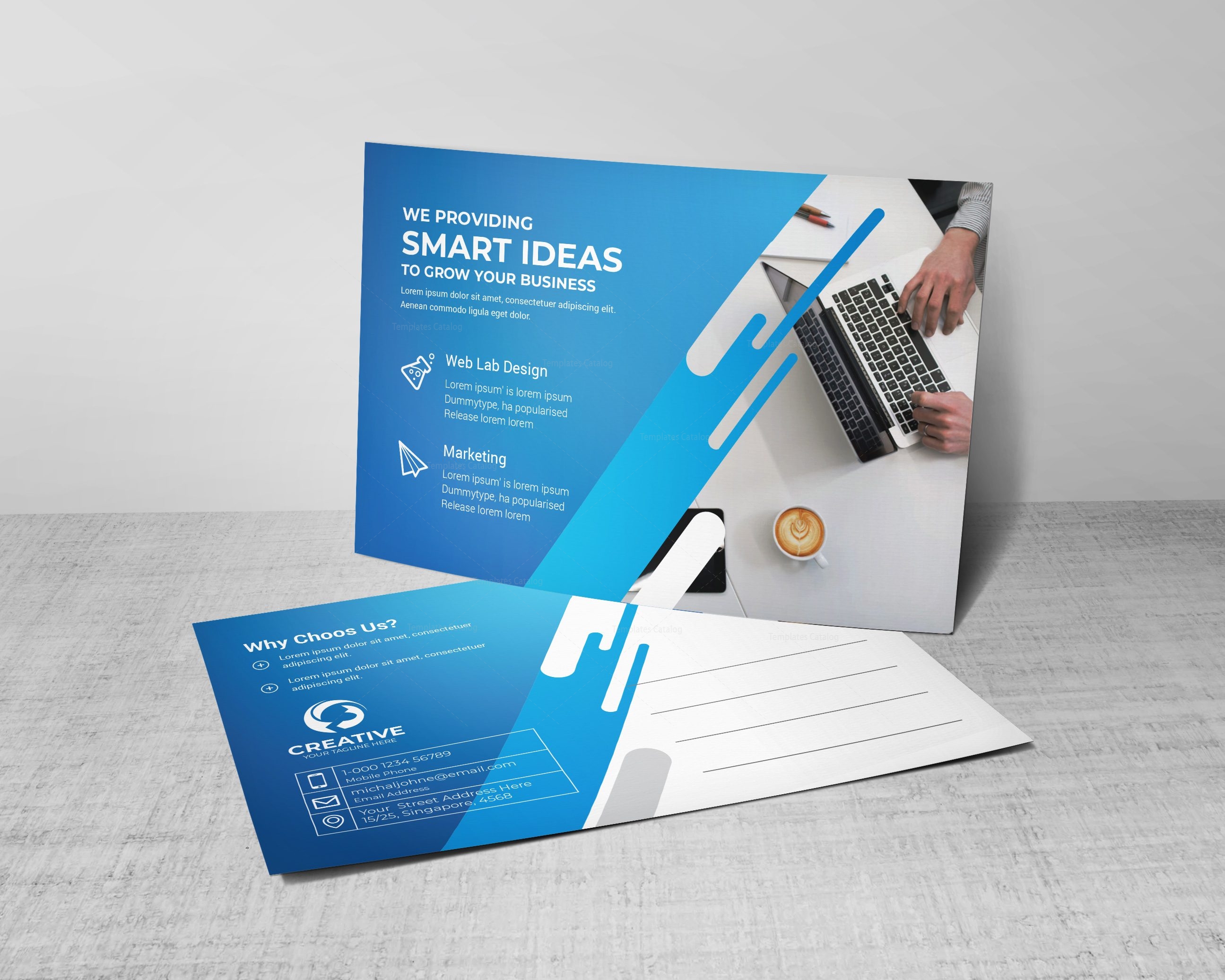 Creative Professional Postcard Design Template – Graphic Mega Pertaining To Postcard Ai Template