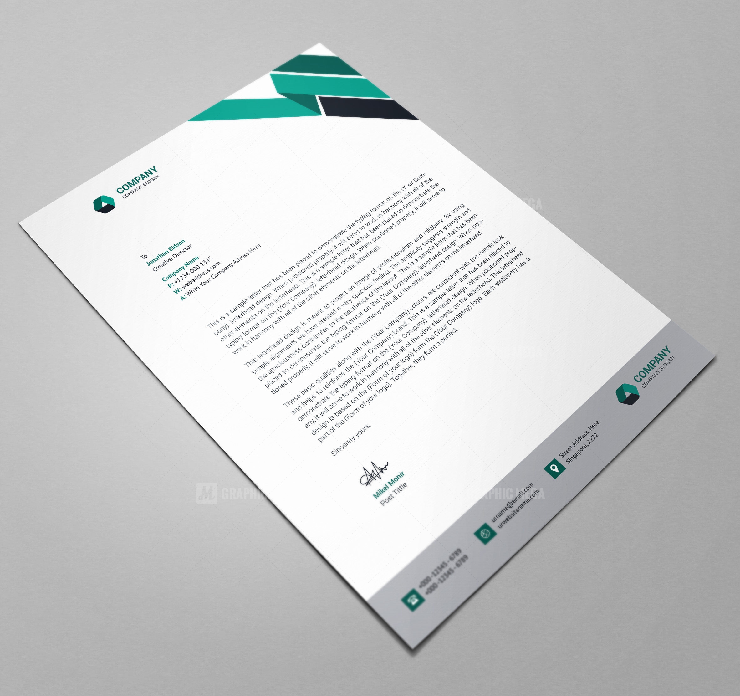 Creative Letterhead – Graphic Mega | Graphic Templates Store